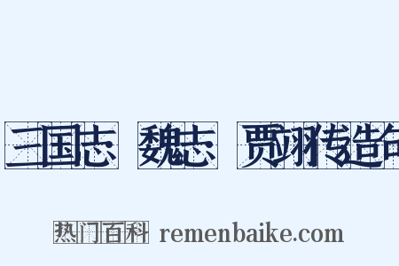 三国志·魏志·贾翊传造句是什么意思的图片